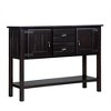 NicBex Buffet Cabinet with 2 Drawers and 2 Cabinets,Retro Style Sideboard Cabinet with Bottom Shelf,Storage Cabinet for Living Room,Kitchen,Espresso - 2 of 4