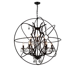 CWI Lighting Campechia 9 Light Up Chandelier With Brown Finish - 1 of 4