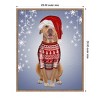 Amanti Art 23"x28" Pitbull in Christmas Sweater by Fab Funky Framed Canvas Wall Art Print - 4 of 4