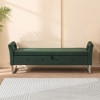67.91"W Velvet Storage Bench with Armrests & Metal Legs for Living Room, Entryway and Bedroom - ModernLuxe - 4 of 4