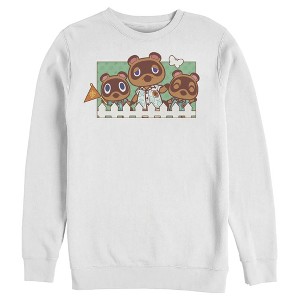 Men's Nintendo Animal Crossing Nook Family Portrait Sweatshirt - 1 of 3