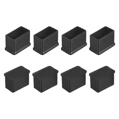 Unique Bargains Rectangle PVC Durable Anti-Slip Furniture Leg Caps