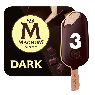 Magnum Vanilla Ice Cream Bars Dipped in Dark Chocolate - 3ct