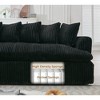 GDFStudio Deryn 127" Modern 4-Seater Corduroy Upholstered Sectional Sofa with 10 Back Cushions and Curved Design - 4 of 4