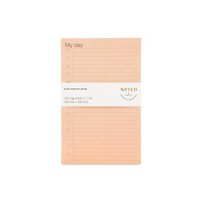 Undated Post-it Daily Planner Notepad 100 Sheets - Orange