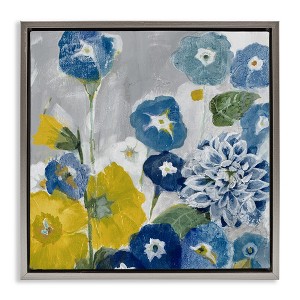 Stupell Industries Blue & Yellow Abstract Poppies, 18" x 18" - 1 of 4