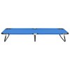 vidaXL Folding Sun Lounger Blue Steel - 2 of 4
