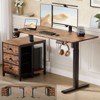 WOWLIVE 47-55'' Electric Standing Desk with 3 Drawers, Height Adjustable Gaming Desk with Cup Holder, Storage Computer Desk for Home Office - 2 of 4
