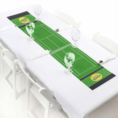 Big Dot of Happiness You Got Served - Tennis - Petite Baby Shower or Tennis Ball Birthday Party Paper Table Runner - 12 x 60 inches