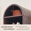 SinCiDo Arched Bookshelf, Modern Farmhouse Bookshelf Storage Cabinet w/Adjustable Shelves, Wood Bookshelf w/Open Display Shelf for Home Office - 2 of 4