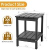 MOEPISY 2-piece Adirondack Side Table, 2-tier outdoor side table with storage shelf Grey - 2 of 3
