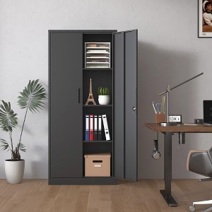 NicBex Metal Lockable File Cabinet,Garage Storage Cabinet with Doors and 3/4 Adjustable Shelves for Home Office,Pantry - 1 of 4