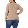Agnes Orinda Women's Plus Size Knit Deep V Neck Wrap Curvy Pullover Sweaters - 4 of 4