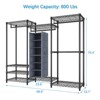 Vipek V5e Heavy Duty Portable Closets Large Clothing Rack With Hanging Closet  Organizer Metal Freestanding Wardrob Closet Rack, Black : Target