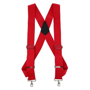 CTM Men's Big & Tall Elastic Side Clip Metal Swivel Hook Trucker Suspenders - 1 of 4