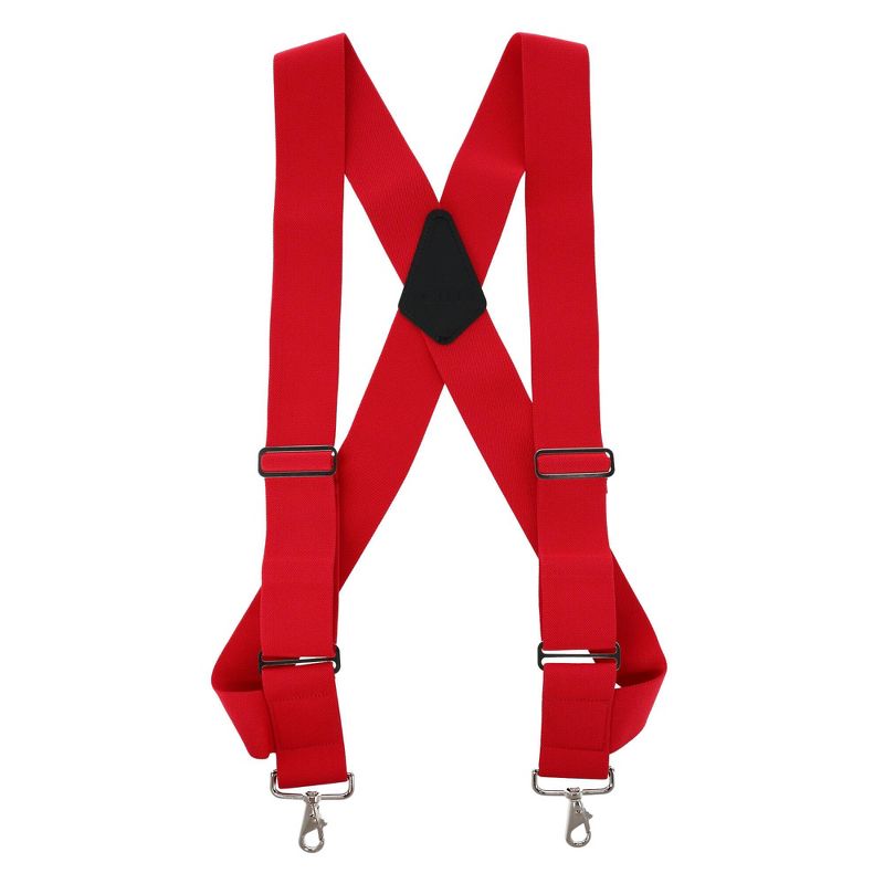 CTM Men's Big & Tall Elastic Side Clip Metal Swivel Hook Trucker Suspenders, 1 of 4