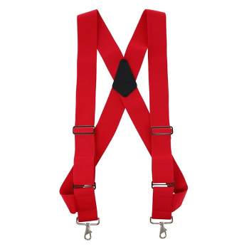 CTM Men's Big & Tall Elastic Side Clip Metal Swivel Hook Trucker Suspenders