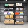 SEVOBAL Utility Storage Shelves Heavy Duty 5 Tier Adjustable Metal Shelving Unit for Garage, Living Room Office, Black, 71"*35.5"*15.8" - 2 of 4