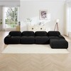 Oversized 157.2" Corduroy Modular L-Shaped Sectional Sofa with Ottoman, 5-Piece Free combination, Pet-Friendly, No Assembly Required - 2 of 4