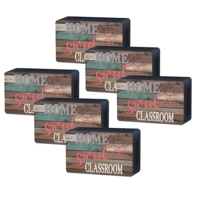 Teacher Created Resources® Home Sweet Classroom Magnetic Whiteboard Eraser, Pack of 6