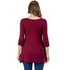 Womens Ruched Sleeve Swing Tunic Top - 24seven Comfort Apparel™ - 3 of 4