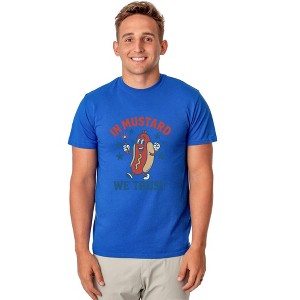Fourth Of July Men's In Mustard We Trust Hot Dog Funny T-Shirt - 1 of 4