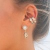 SHINE by Sterling Forever Beverly Pearl Shell Drop Stud Earrings - 2 of 4