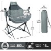 TIMBER RIDGE Hammock Camping Chair, Outdoor, Adjustable Backrest, Heavy Duty Swing Folding Design, Steel Stand, 300 lbs Capacity - 2 of 4