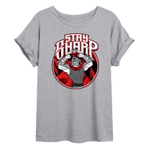 Women's - Teenage Mutant Ninja Turtles - Stay Sharp Oversized Graphic T-Shirt - 1 of 4