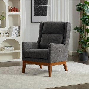Hrinhom Mid-Century Modern Reading Chair,Upholstered Accent Chair with High Back - 1 of 4