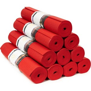 10-Pack Yoga Mats, 72x24 Inch Professional 5mm Thick Mats, Non-Slip Durable Bulk Set for Group Workouts - 1 of 4