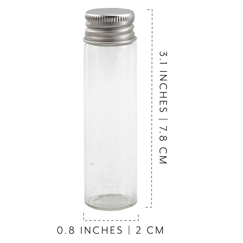 Darware Party Favor Matches Jars, 24pk; Empty Glass Vials w/ Strike Stickers for Wedding Favors and DIY Gifts, 3 of 9
