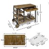 Christopher Knight Home Foxhall Outdoor Industrial Wood and Iron Bar Cart with Storage, Teak and Rustic Metal - 3 of 4