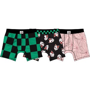 Demon Slayer Character Patterns Men's 3pk Boxer Briefs-Medium - 1 of 4