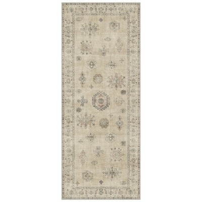 Abynow Vintage Floral Farmhouse Indoor Washable Area Rug