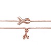 Stunning 18K Rose Gold-Plated Adjustable Bracelet for teens and young adults, featuring a beautifully crafted a love symbol for endless style. - 4 of 4
