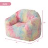 Colorful Bean Bag Chair for Kids Adults, Living Room Furniture Tie-Dye Beanbag Couch Sofa, Soft Fluffy Faux Fur Bean Bag Lazy Sofa for Gaming Reading - 2 of 4