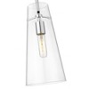 Kira Modern One-Light Pendant - 6.5" Clear Glass & Steel, Dimmable, Dry Rated - 2 of 4