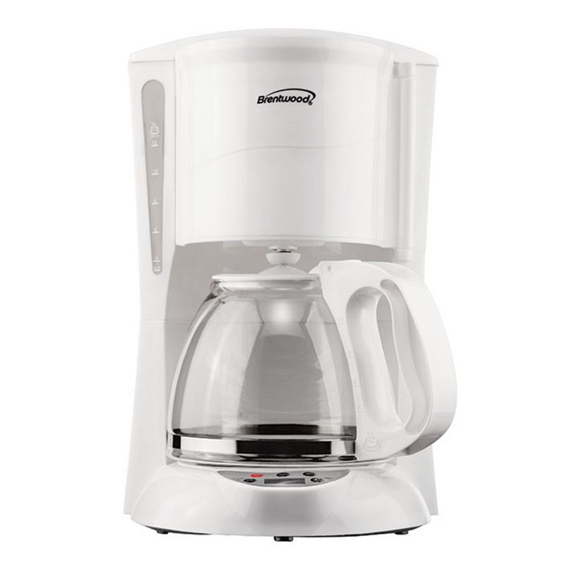 Brentwood 12-Cup Digital Coffee Maker (White), 1 of 8
