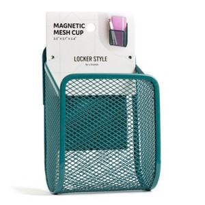 Magnetic Mesh Metal Locker Cup Green - Locker Style by UBrands