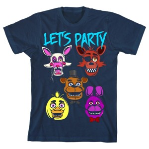 Five Nights at Freddy's Let's Party Boy's Navy T-shirt - 1 of 1