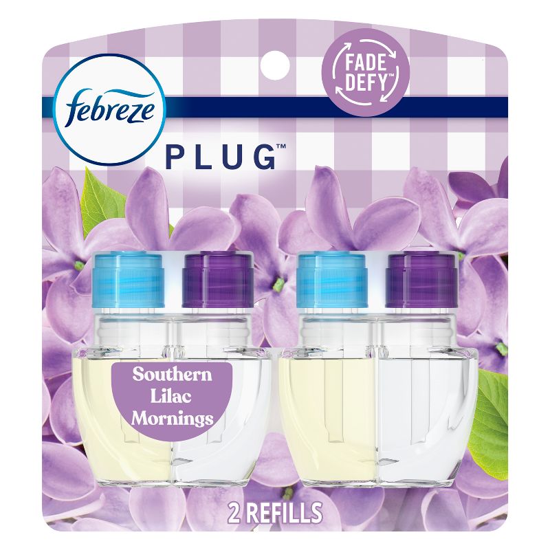 Febreze Plug Dual Refill Air Freshener Southern Lilac Mornings - 2ct, 1 of 14