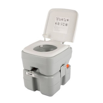 Karl Home | 5.3 Gallon Grey HDPE Portable Camping Toilet