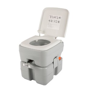 Karl Home | 5.3 Gallon Grey HDPE Portable Camping Toilet - 1 of 4
