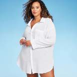 Women's Button-Up Cover Up Shirtdress - Kona Sol™