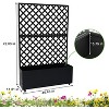Metal Raised Garden Bed with Trellis, 70.87"x46.46"x11.81" Tall Rust-Resistant Privacy Planter Box for Patio, Vines, Vegetables - 2 of 4