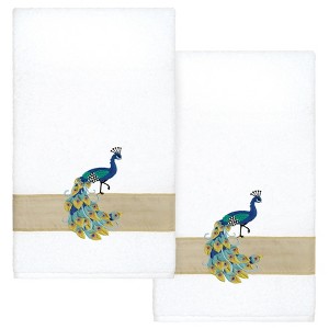 Linum Home Textiles 100% Turkish Cotton PENELOPE Embellished Towel Set - 1 of 4