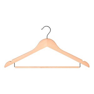 WeThinkStorage 30pk Premium Wood Hotel Quality Regular Hanger Natural - 1 of 4