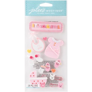 Jolee's Boutique Stickers - Baby Girl, 14pcs - 1 of 2