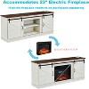 65" LED Farmhouse TV Stand for 65/70/75 Inch TVs,Tall Entertainment Center Storage Cabinets w/Power Outlets - 3 of 4